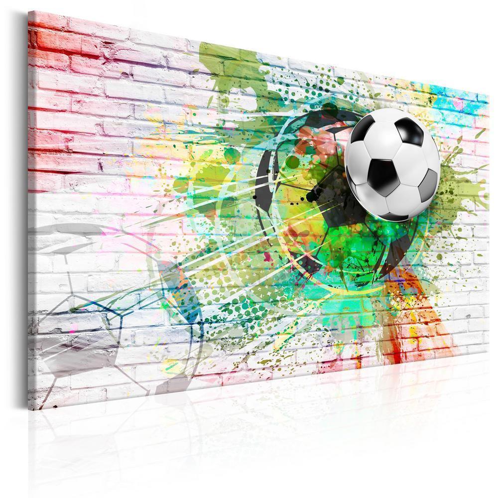 Canvas Print - Colourful Sport (Football)-ArtfulPrivacy-Wall Art Collection