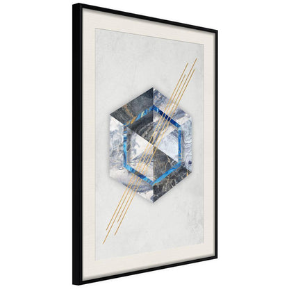 Abstract Poster Frame - Marble Composition II-artwork for wall with acrylic glass protection