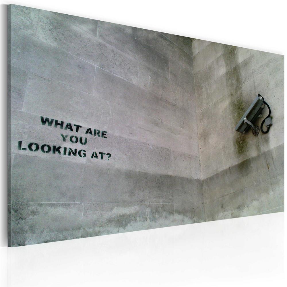 Canvas Print - What are you looking at? (Banksy)-ArtfulPrivacy-Wall Art Collection