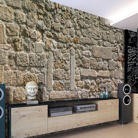 Wall Mural - Wall From Stones-Wall Murals-ArtfulPrivacy