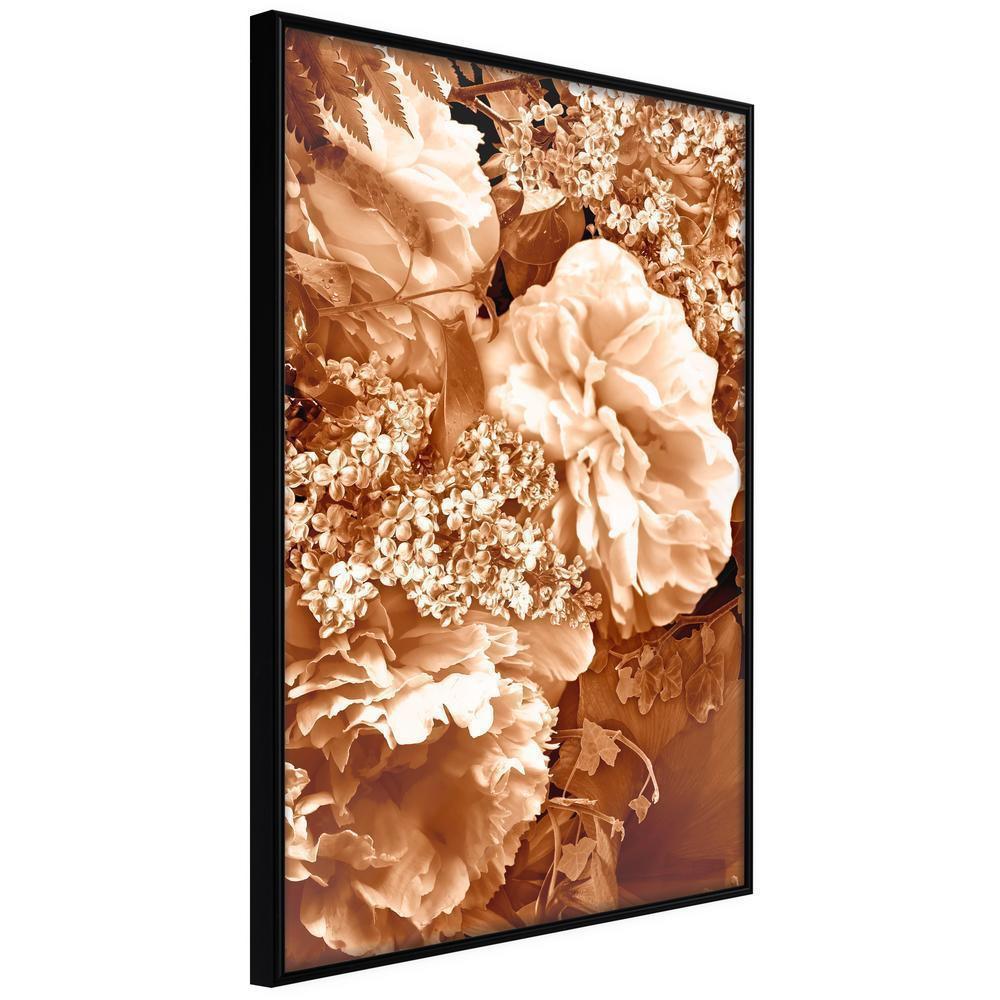 Autumn Framed Poster - May in Sepia-artwork for wall with acrylic glass protection