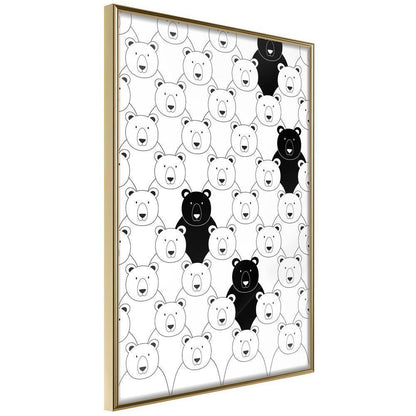 Nursery Room Wall Frame - Black and White Design-artwork for wall with acrylic glass protection