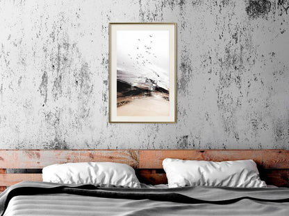 Abstract Poster Frame - Flight into the Unknown-artwork for wall with acrylic glass protection