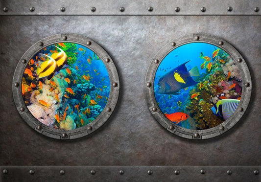 Wall Mural - Window to the underwater world-Wall Murals-ArtfulPrivacy