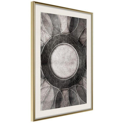Abstract Poster Frame - Center of Fabric-artwork for wall with acrylic glass protection