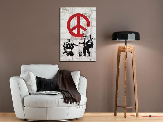 Canvas Print - Soldiers Painting Peace by Banksy-ArtfulPrivacy-Wall Art Collection