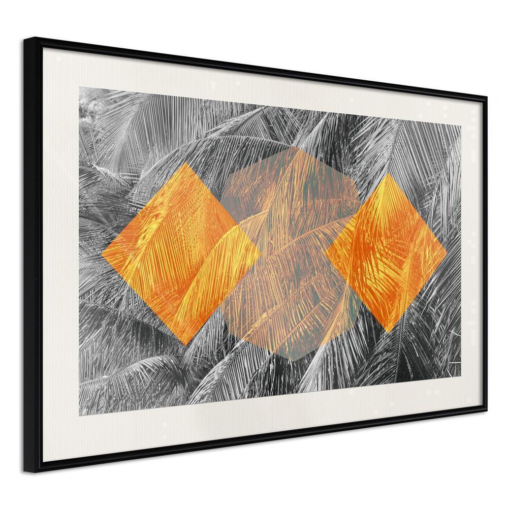 Abstract Poster Frame - Agent Orange-artwork for wall with acrylic glass protection
