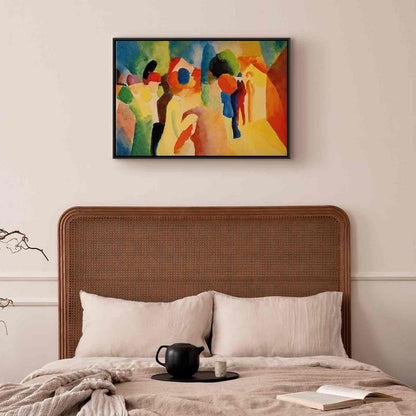 Canvas Print - With a Yellow Jacket (August Macke)