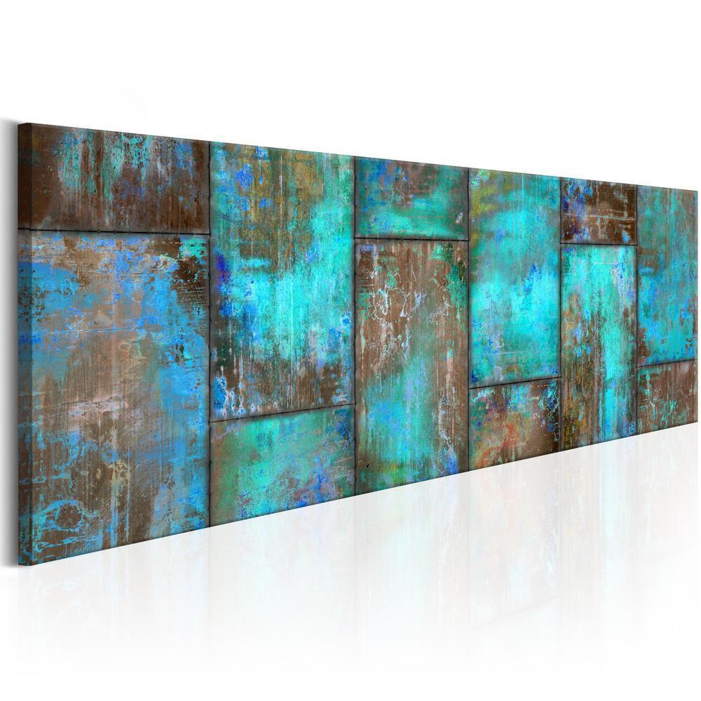 Canvas Print - Metal Mosaic: Blue