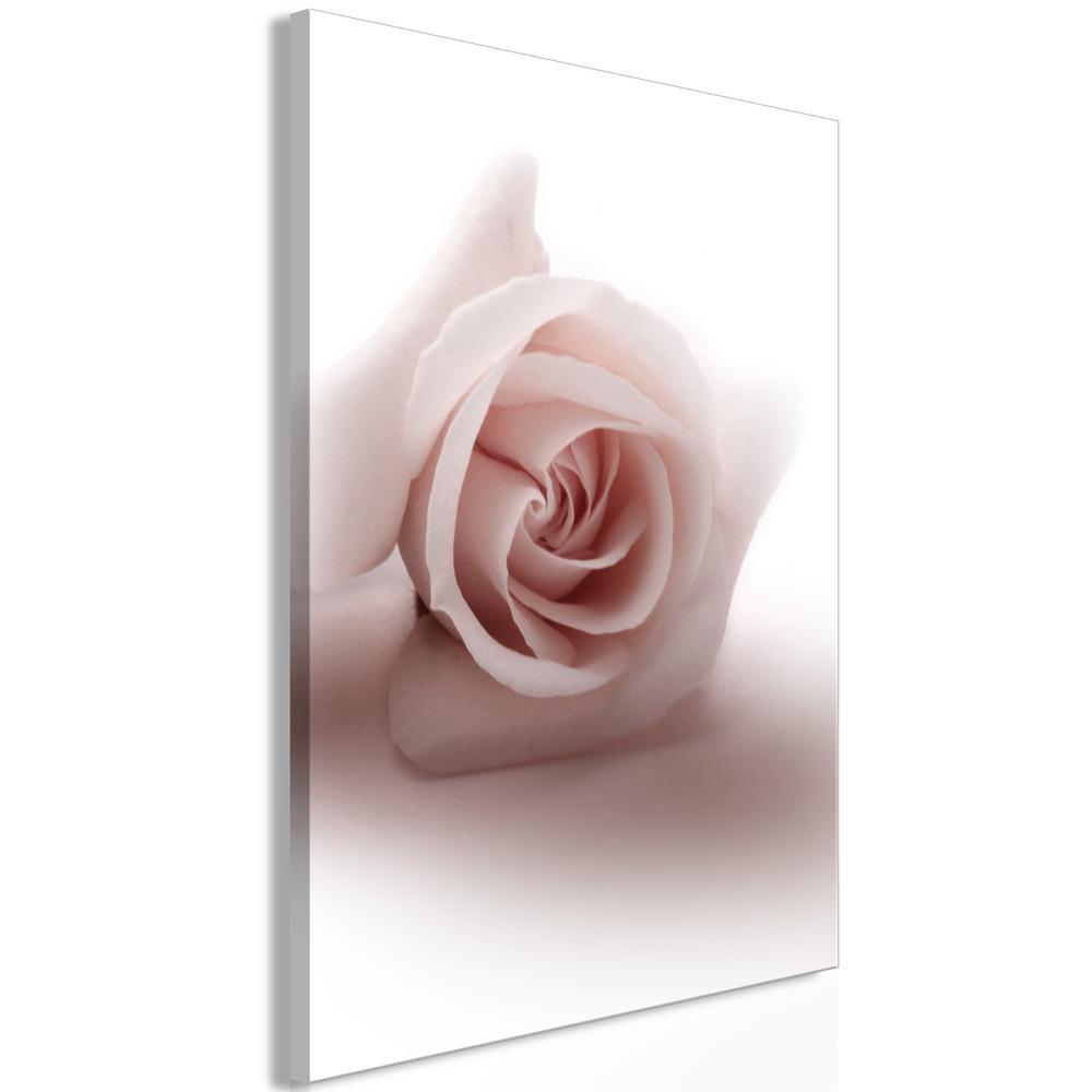 Canvas Print - Floral Glamour Glow (1-part) - Delicate and Pastel Pink Rose-ArtfulPrivacy-Wall Art Collection