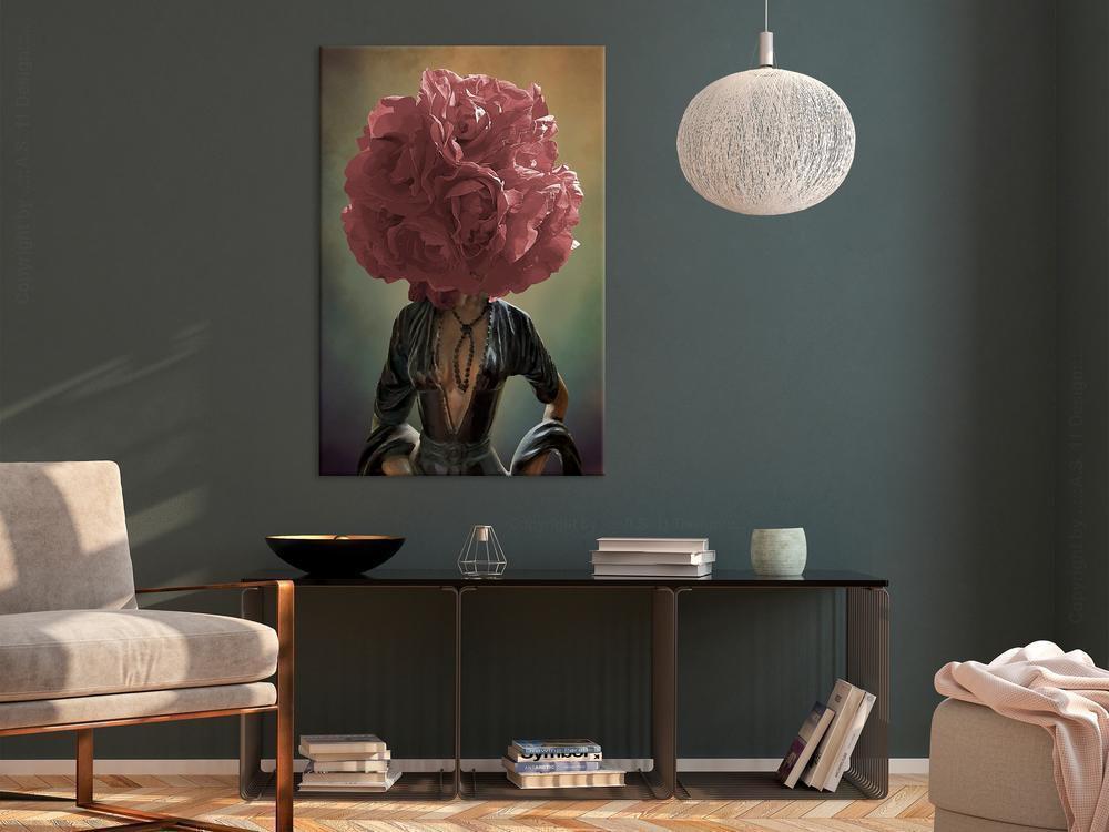 Canvas Print - Flowery Thoughts (1 Part) Vertical-ArtfulPrivacy-Wall Art Collection