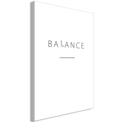 Canvas Print - Balance of Words (1-part) - Black English Text on White-ArtfulPrivacy-Wall Art Collection