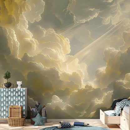 Wall Mural - Enchanting Play of Colors Against a Backdrop of Clouds