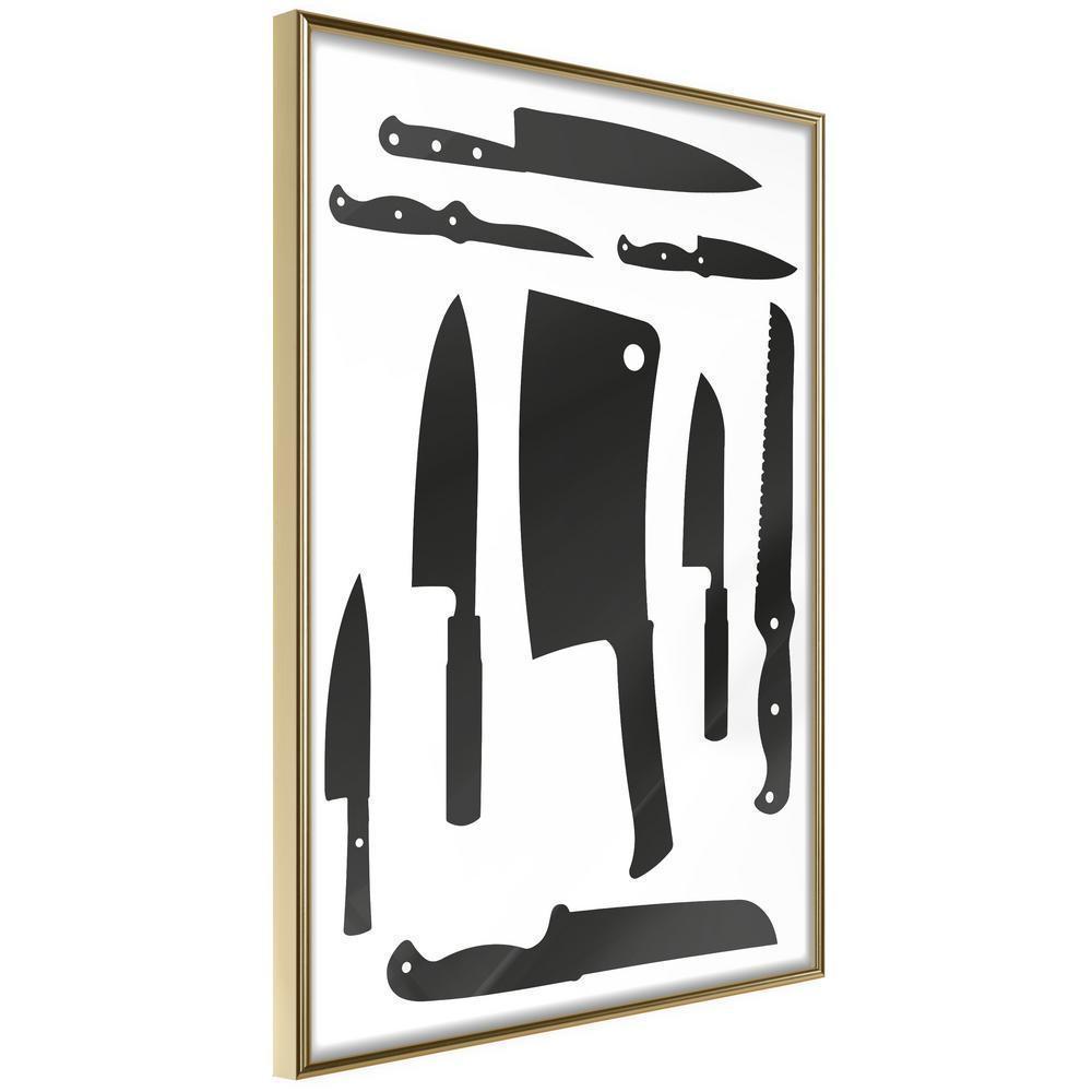 Black and White Framed Poster - Chef's Must-Have-artwork for wall with acrylic glass protection