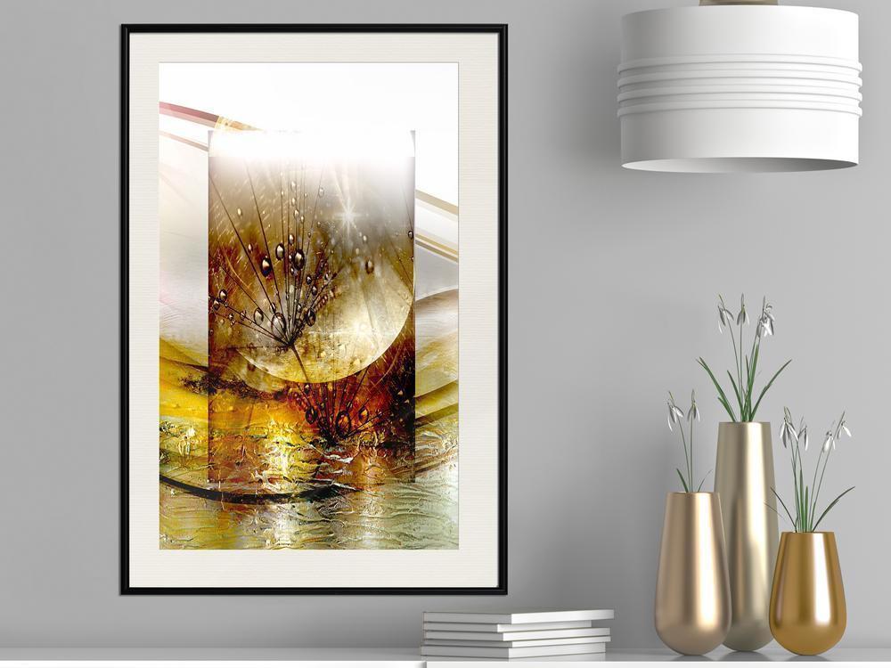 Golden Art Poster - Act of Creation-artwork for wall with acrylic glass protection