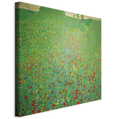 Impression sur toile - Champ de coquelicots (Gustav Klimt)