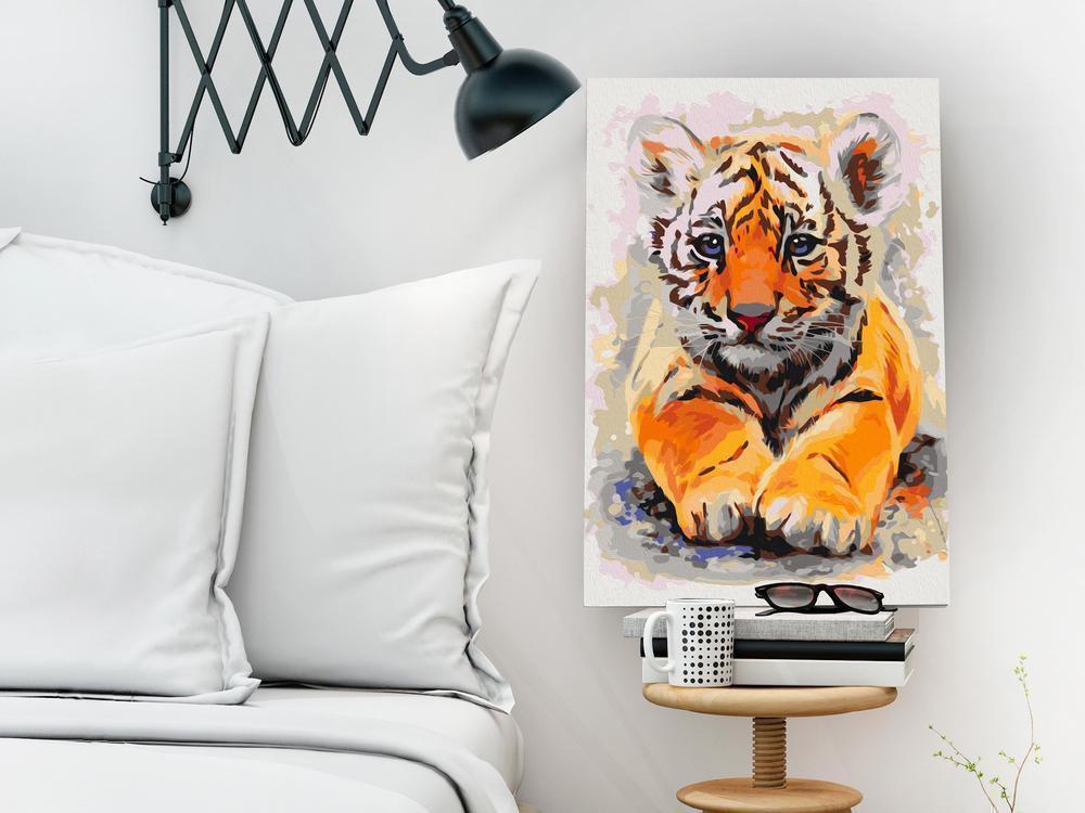Start learning Painting - Paint By Numbers Kit - Baby Tiger - new hobby