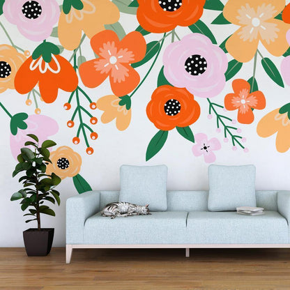 Wall Mural - Colorful Bloom - First Variant