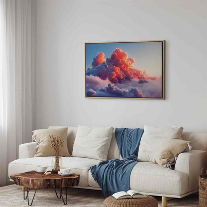 Canvas Print - Twilight Spectacle: Clouds in Shades of Pink and Violet