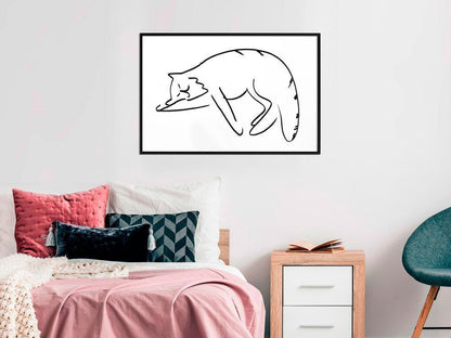 Black and white Wall Frame - Well-Deserved Rest-artwork for wall with acrylic glass protection