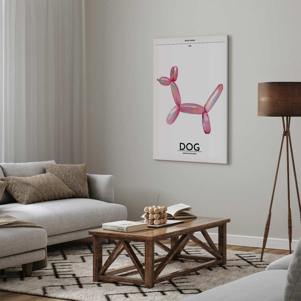 Canvas Print - Holo-Dog - Colorful Dog in Retro Style