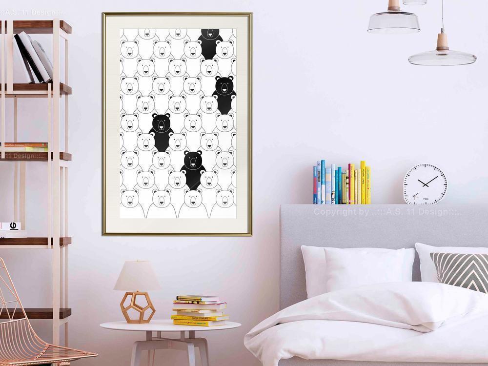 Nursery Room Wall Frame - Black and White Design-artwork for wall with acrylic glass protection