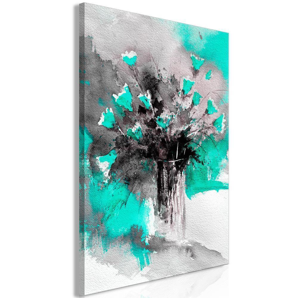 Canvas Print - Bouquet of Colours (1 Part) Vertical Green-ArtfulPrivacy-Wall Art Collection