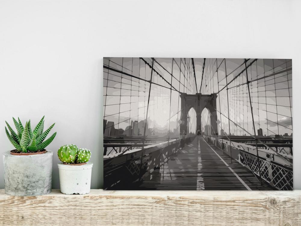 Start learning Painting - Paint By Numbers Kit - New York Bridge - new hobby