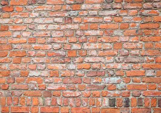 Wall Mural - Loft Wall - Pattern Imitating an Old Red Brick-Wall Murals-ArtfulPrivacy