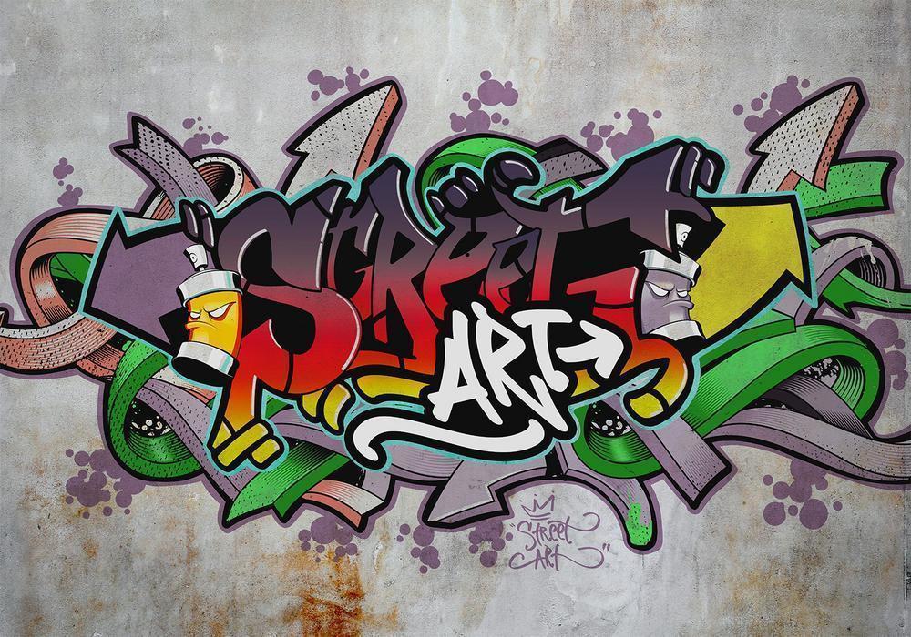 Wall Mural - Street Classic (Reggae Colours)-Wall Murals-ArtfulPrivacy