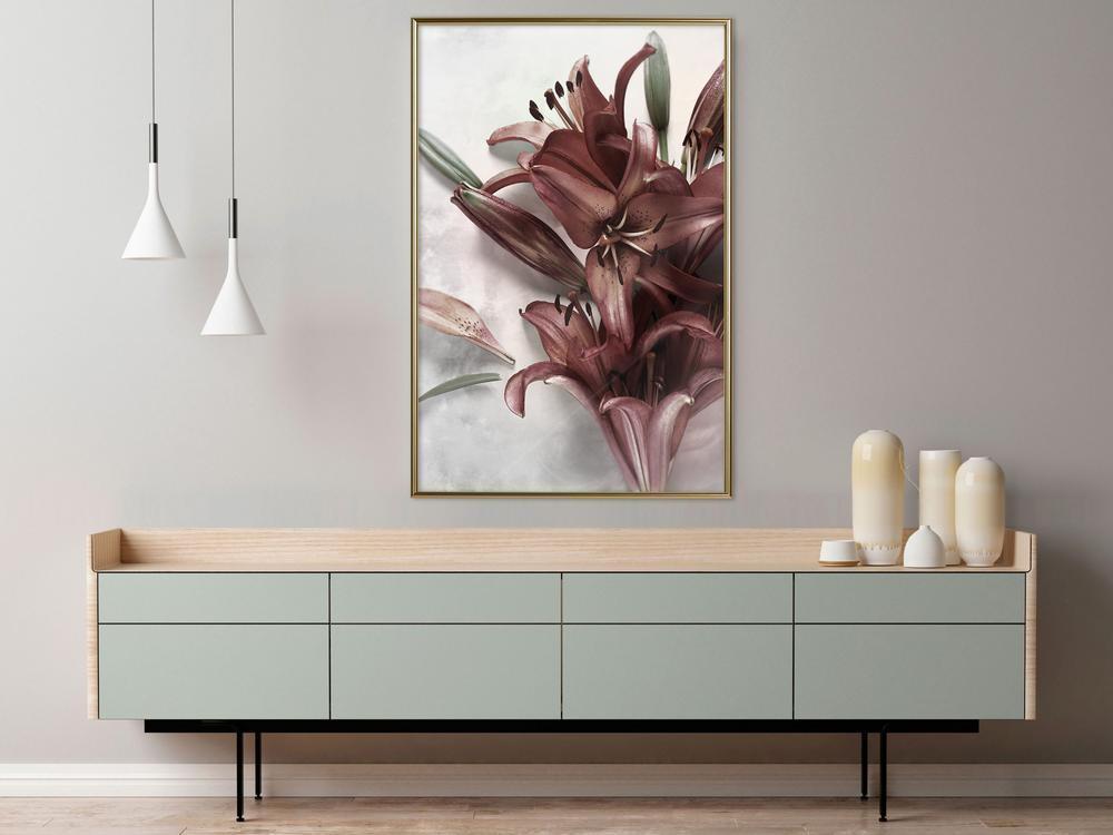 Botanical Wall Art - Burgundy Solace-artwork for wall with acrylic glass protection