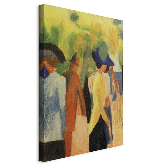 Canvas Print - Spaziergänger unter Bäumen (Spaziergänger im Park) (August Macke)