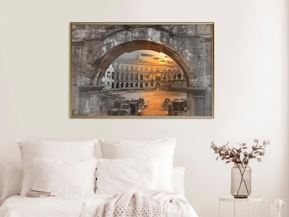 Photography Wall Frame - Sunset in the Ancient City-artwork for wall with acrylic glass protection
