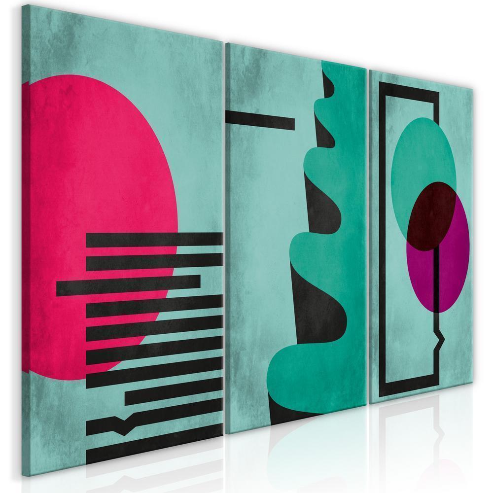 Canvas Print - Space of Shapes (3 Parts)-ArtfulPrivacy-Wall Art Collection