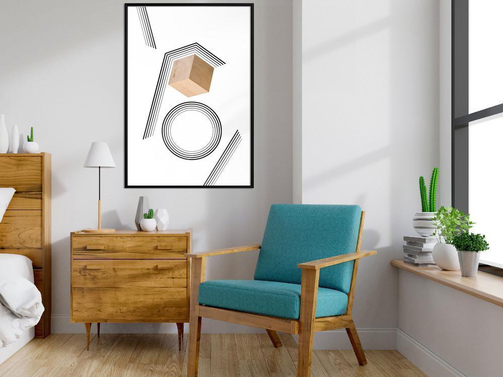 Abstract Poster Frame - Cube in a Trap-artwork for wall with acrylic glass protection