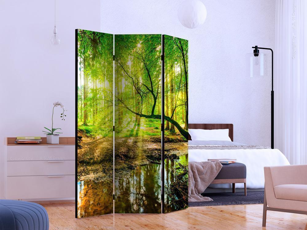 Decorative partition-Room Divider - Forest Stream-Folding Screen Wall Panel by ArtfulPrivacy
