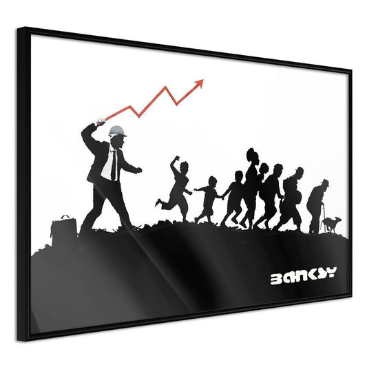 Urban Art Frame - Banksy: The Whip-artwork for wall with acrylic glass protection