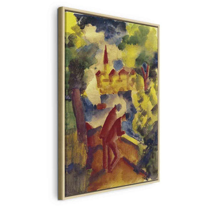 Canvas Print - Männer auf der Straße am See (August Macke)