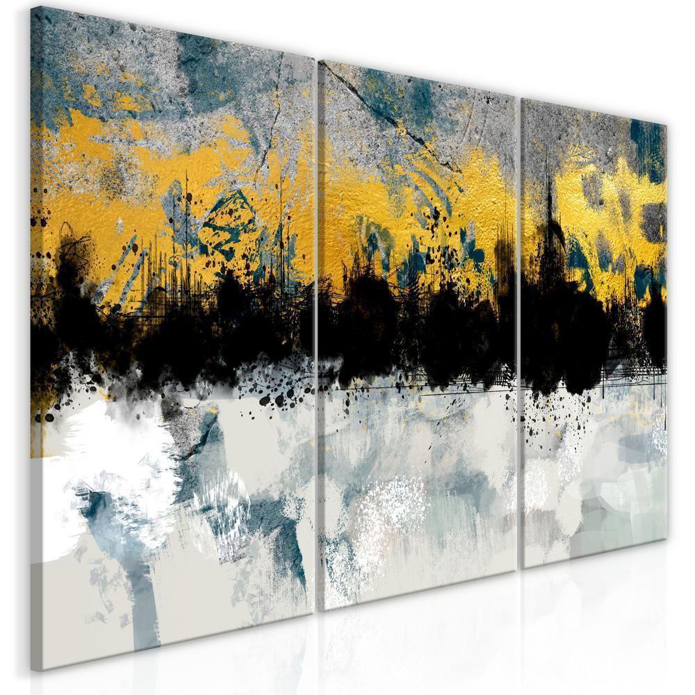 Canvas Print - Golden Clouds (3 Parts)-ArtfulPrivacy-Wall Art Collection