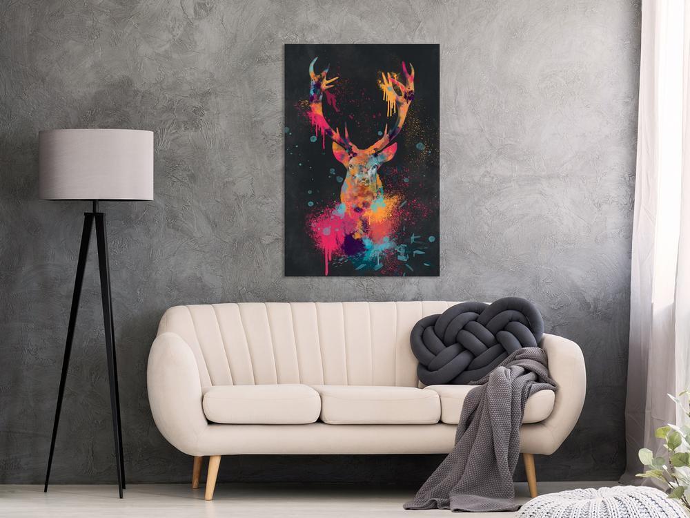 Canvas Print - Spectacular Deer (1 Part) Vertical-ArtfulPrivacy-Wall Art Collection
