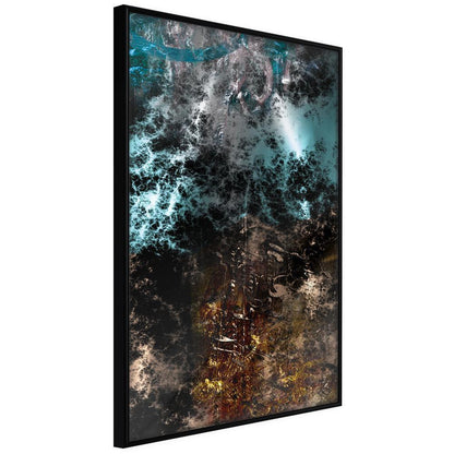 Abstract Poster Frame - Dark Matter I-artwork for wall with acrylic glass protection