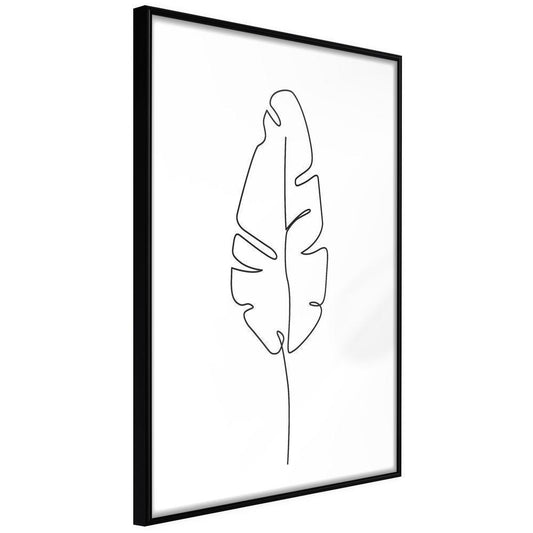 Black and White Framed Poster - Drawn with One Line-artwork for wall with acrylic glass protection