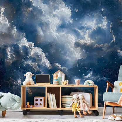 Wall Mural - Astronomical Wonders: Clouds and Stars in Harmonious Combination