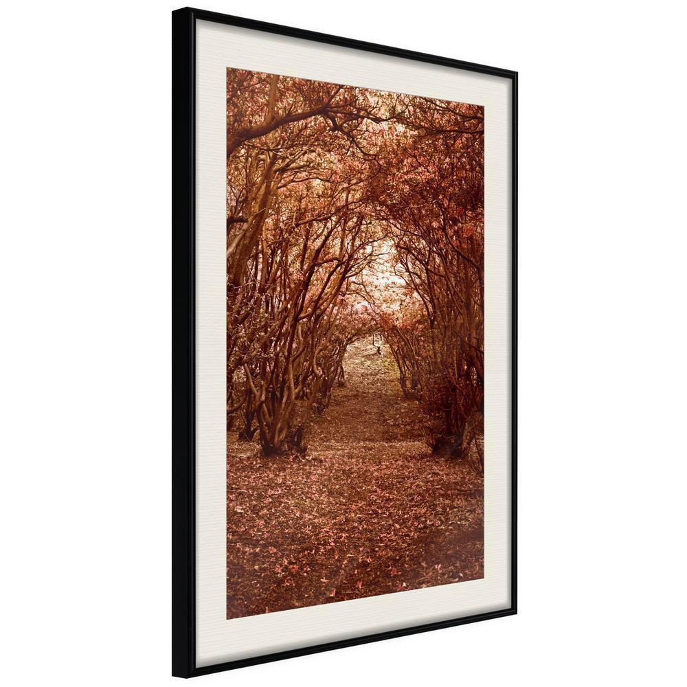 Autumn Framed Poster - Quiet Path-artwork for wall with acrylic glass protection