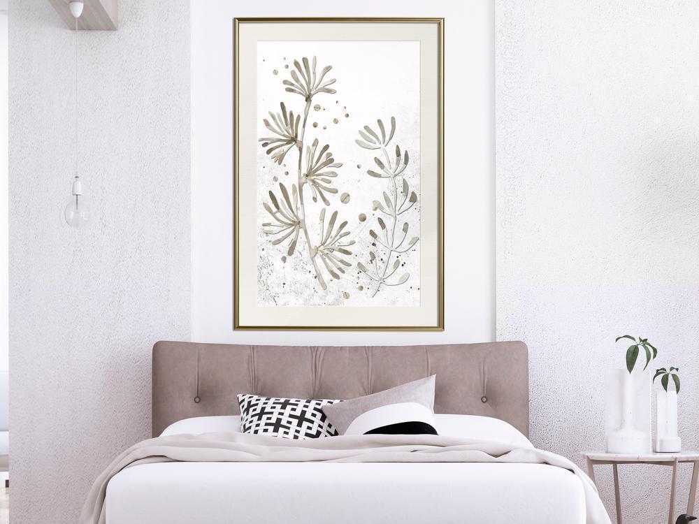 Autumn Framed Poster - Dried Plants-artwork for wall with acrylic glass protection