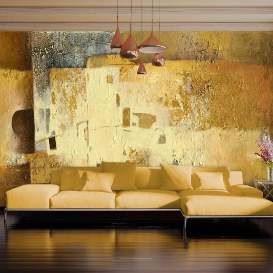 Wall Mural - Golden Oddity II-Wall Murals-ArtfulPrivacy
