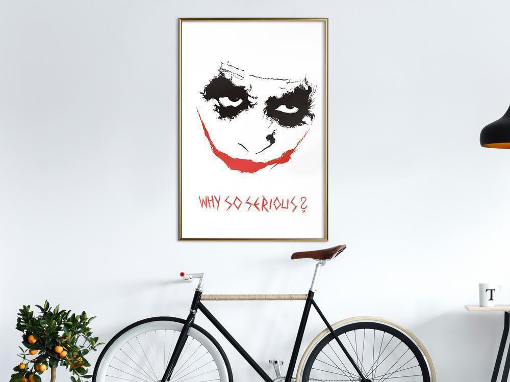 Typography Framed Art Print - Villain-artwork for wall with acrylic glass protection