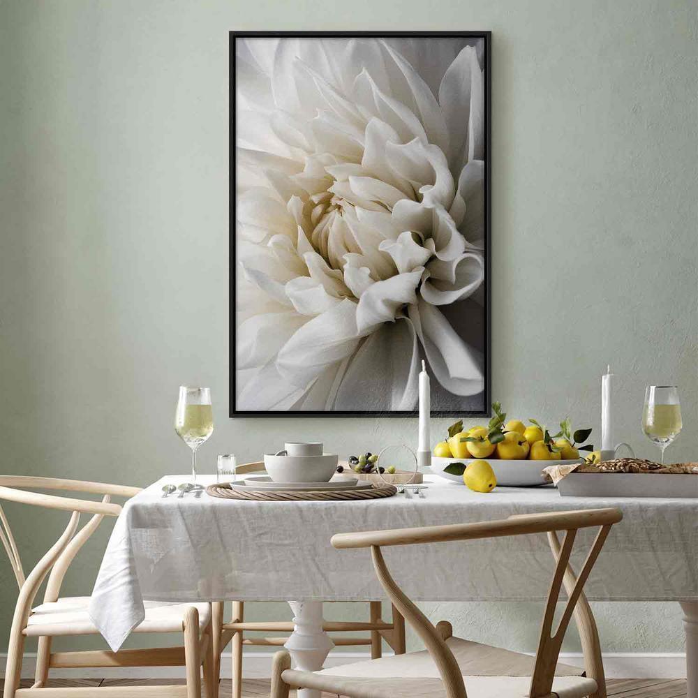 Canvas Print - White Dahlia