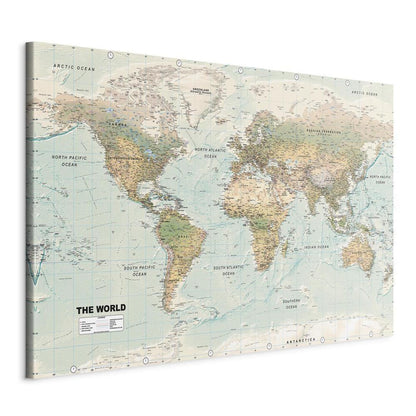 Canvas Print - World Map: Beautiful World-ArtfulPrivacy-Wall Art Collection