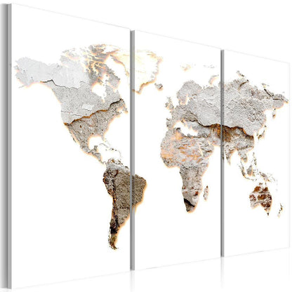 Cork board Canvas with design - Decorative Pinboard - Concrete Continents-ArtfulPrivacy